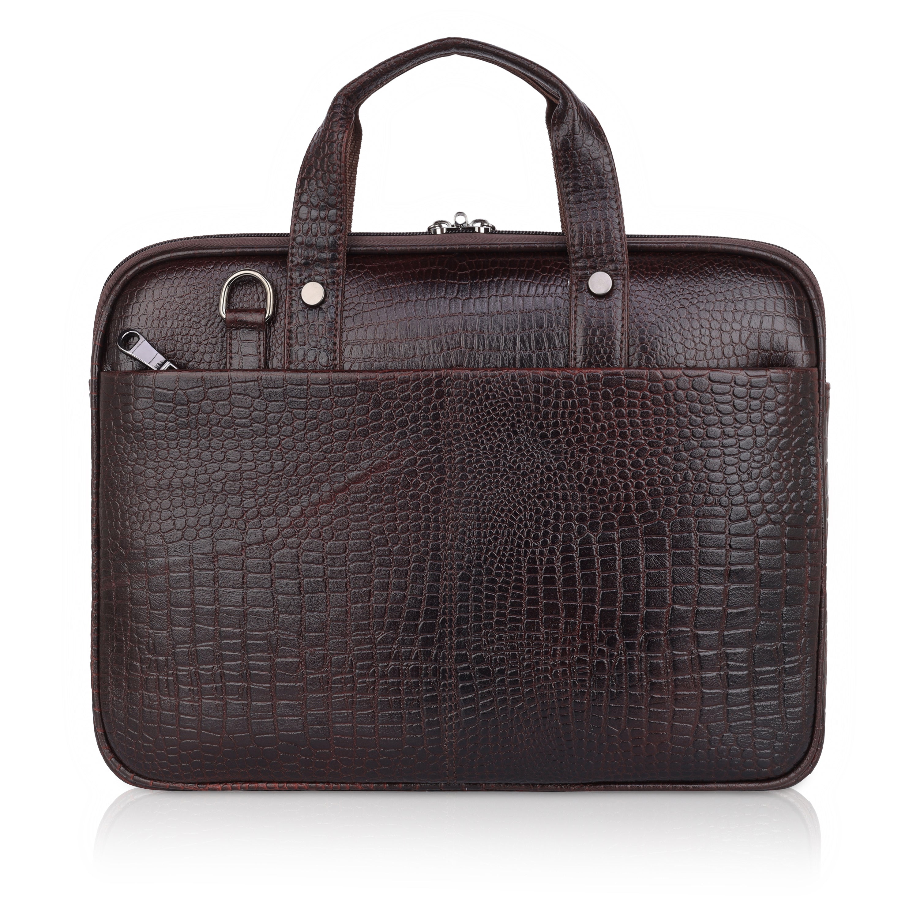 MarkStyling Crocodile Texture Laptop Bag – Luxurious Finish with Professional Appeal