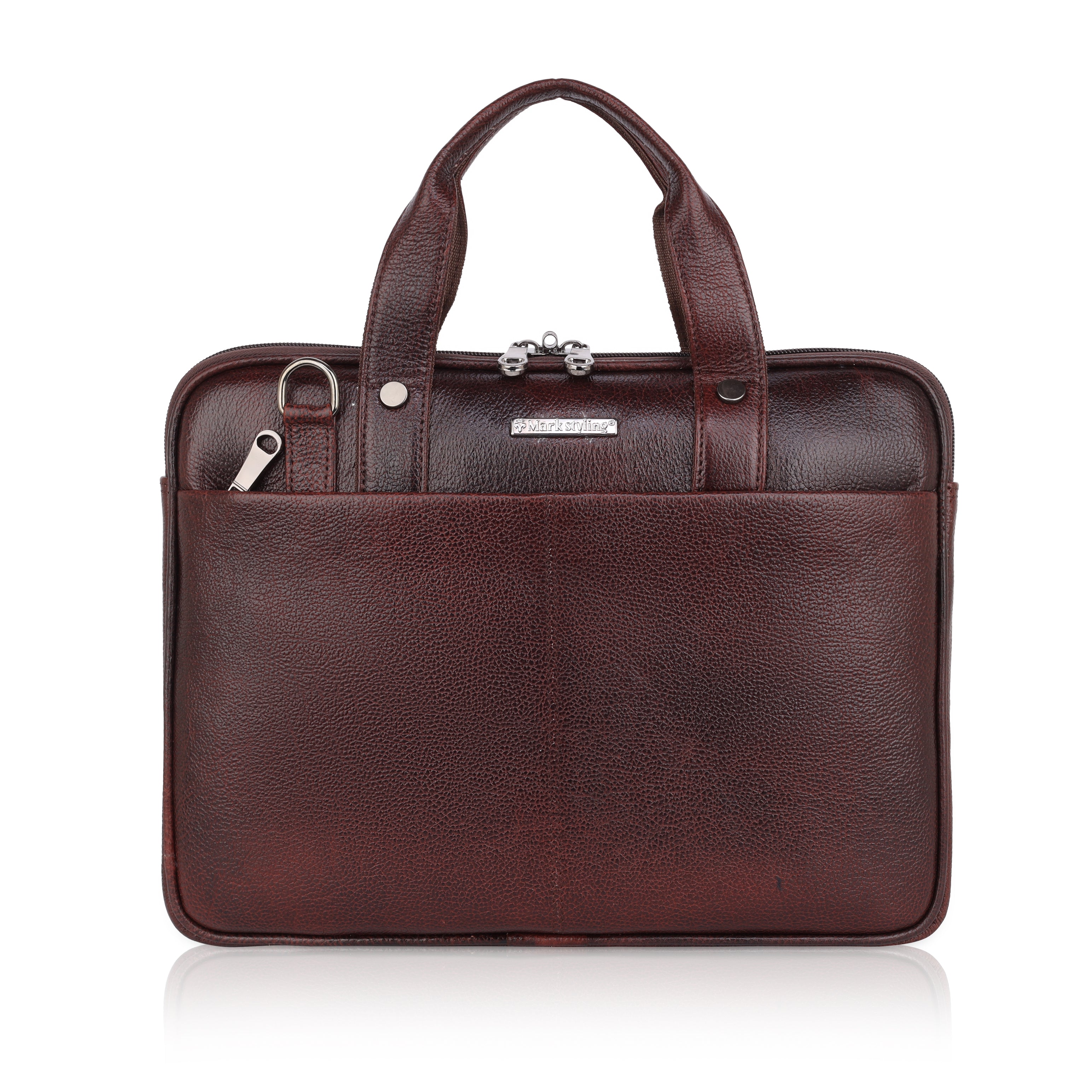 MarkStyling Coffee Brown Executive Laptop Bag – Sleek, Durable & Premium Look