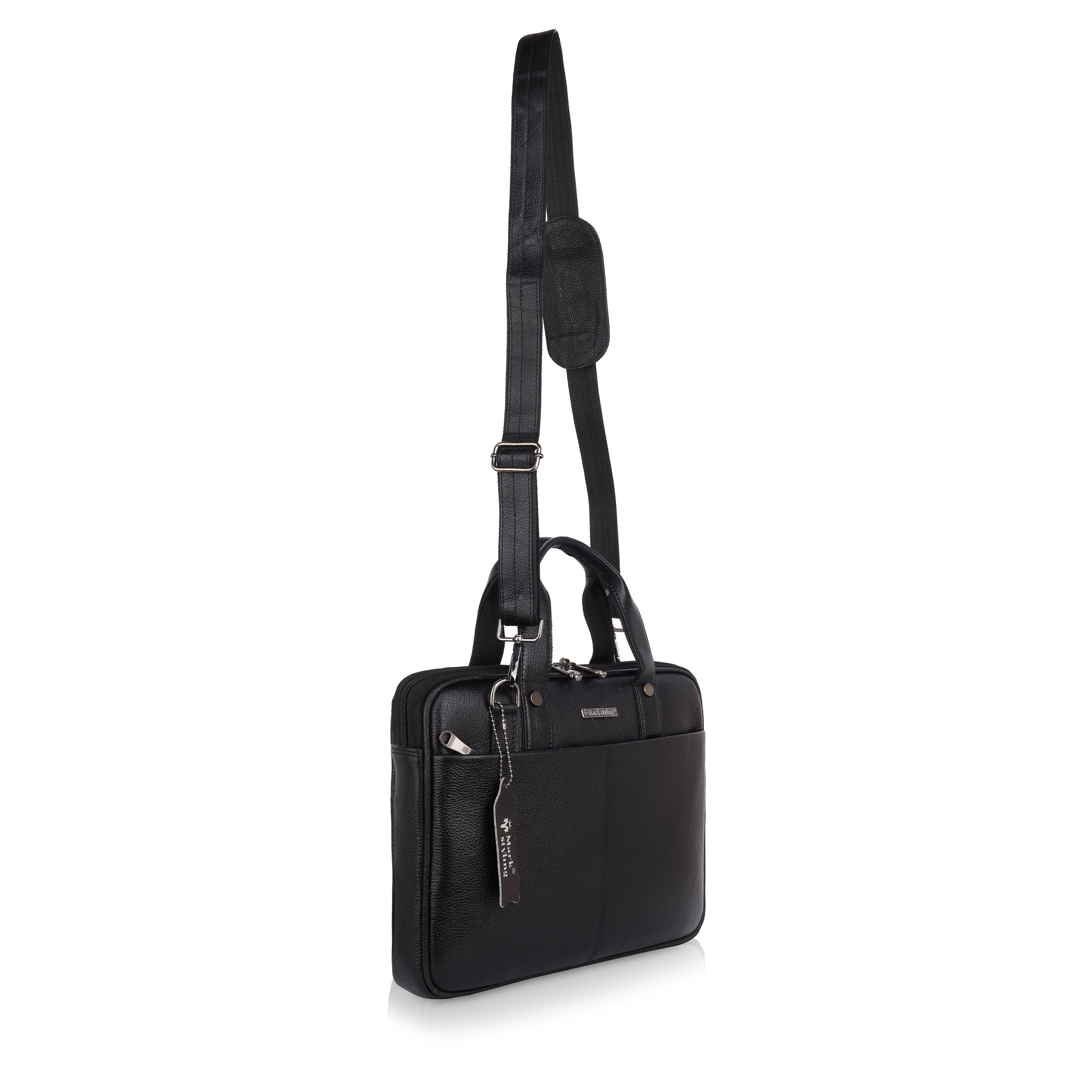 MarkStyling Sleek Black Executive Laptop Bag for Men & Women