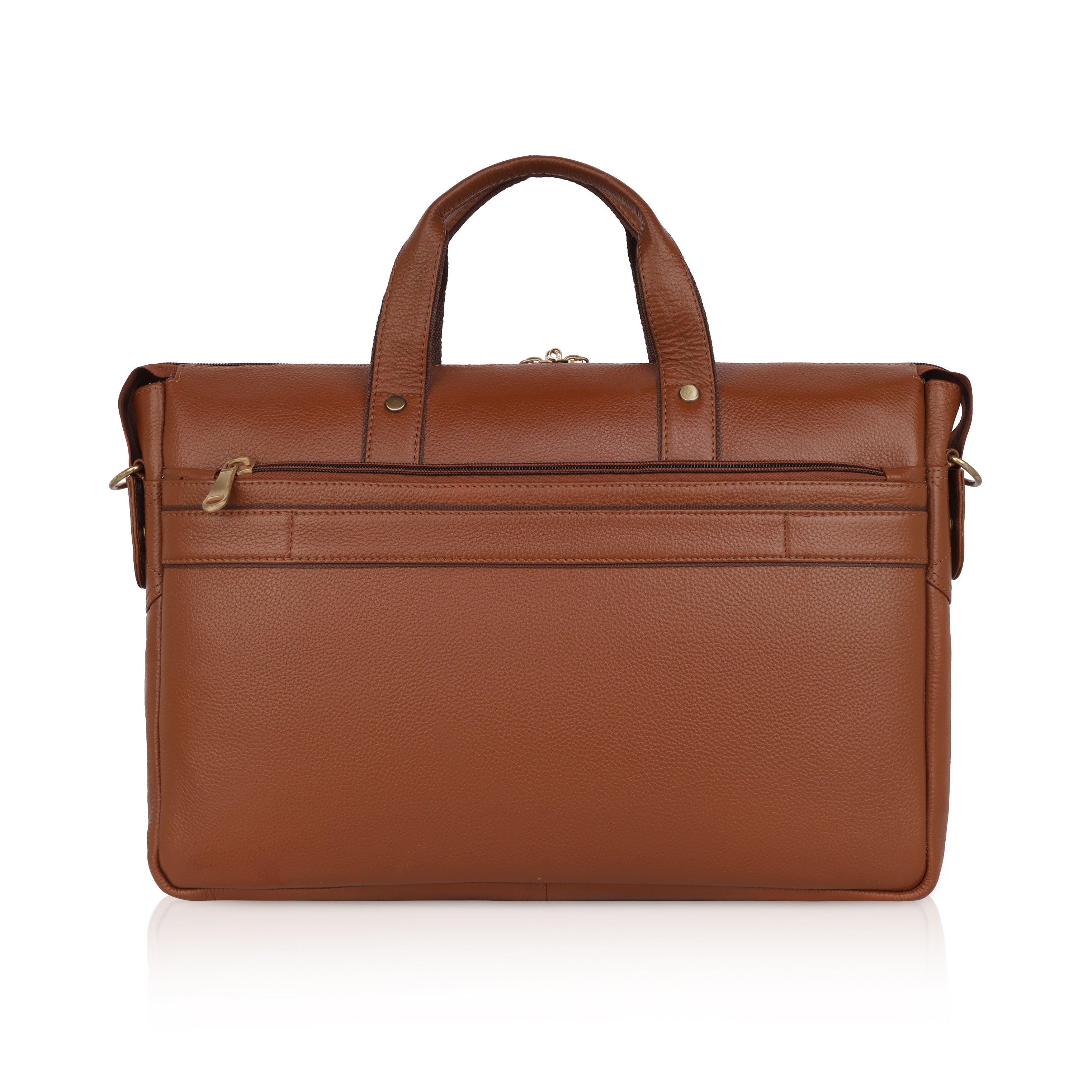MarkStyling Classic Tan Office Laptop Bag for Men & Women