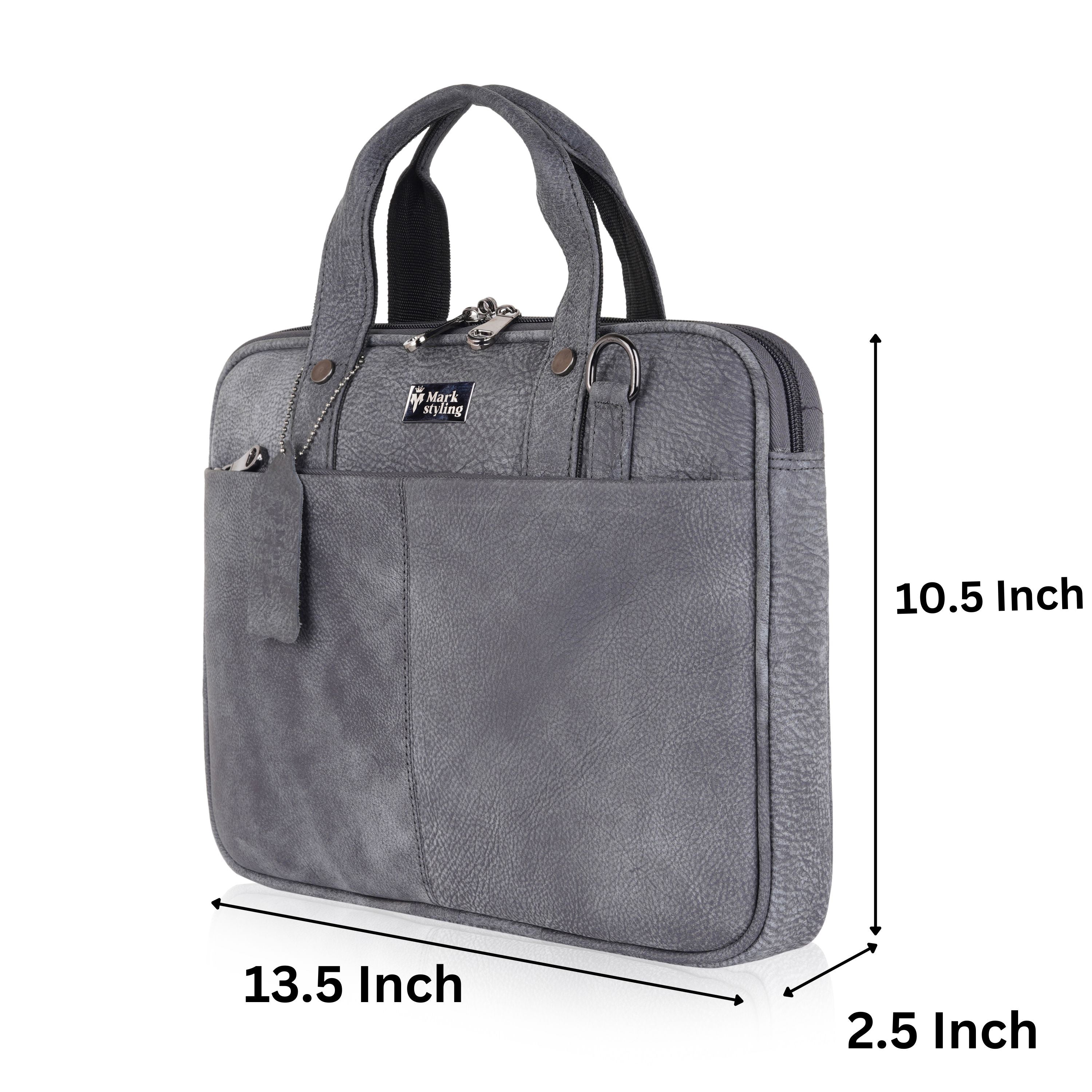 MarkStyling Premium Black Laptop Bag for Men & Women