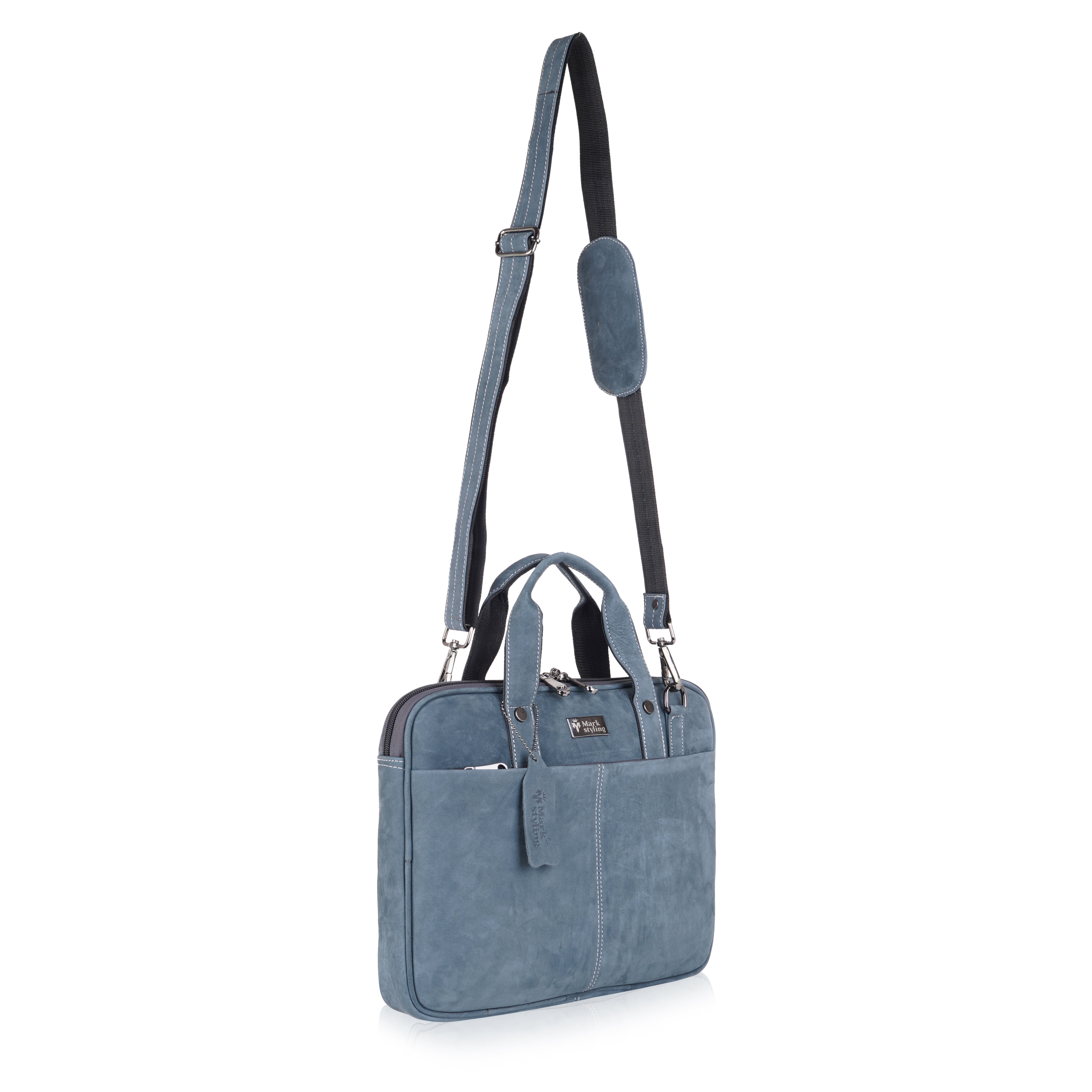 MarkStyling Premium Black Laptop Bag for Men & Women