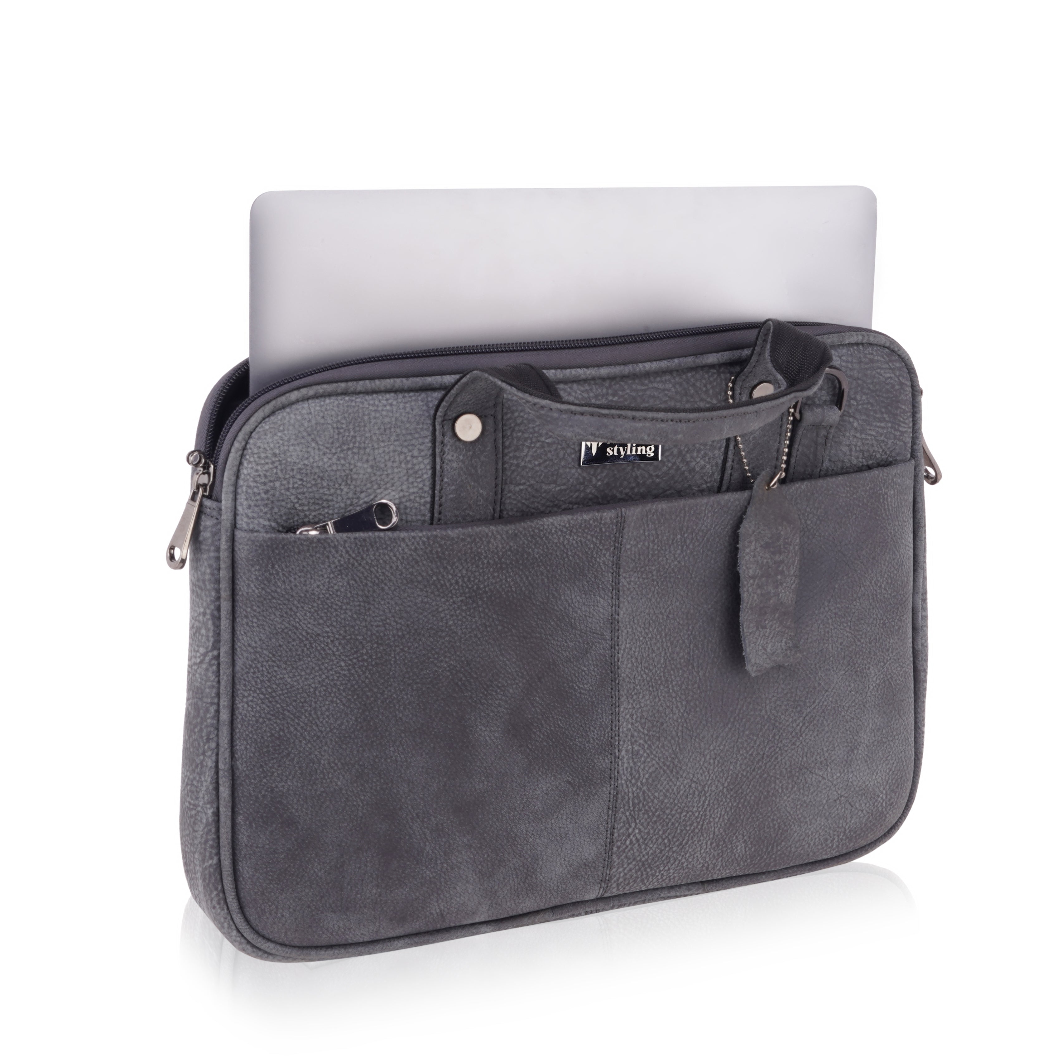 MarkStyling Premium Black Laptop Bag for Men & Women