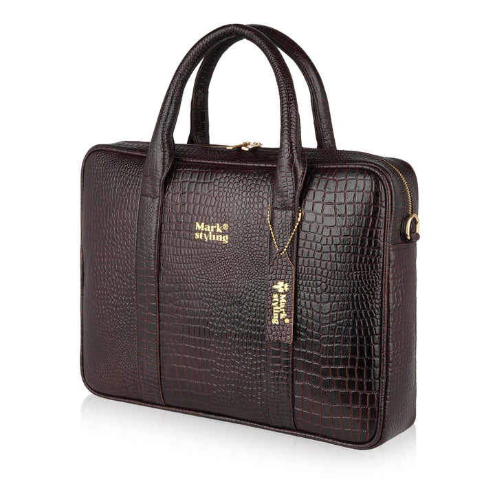 MarkStyling Premium Black Laptop Bag for Men & Women