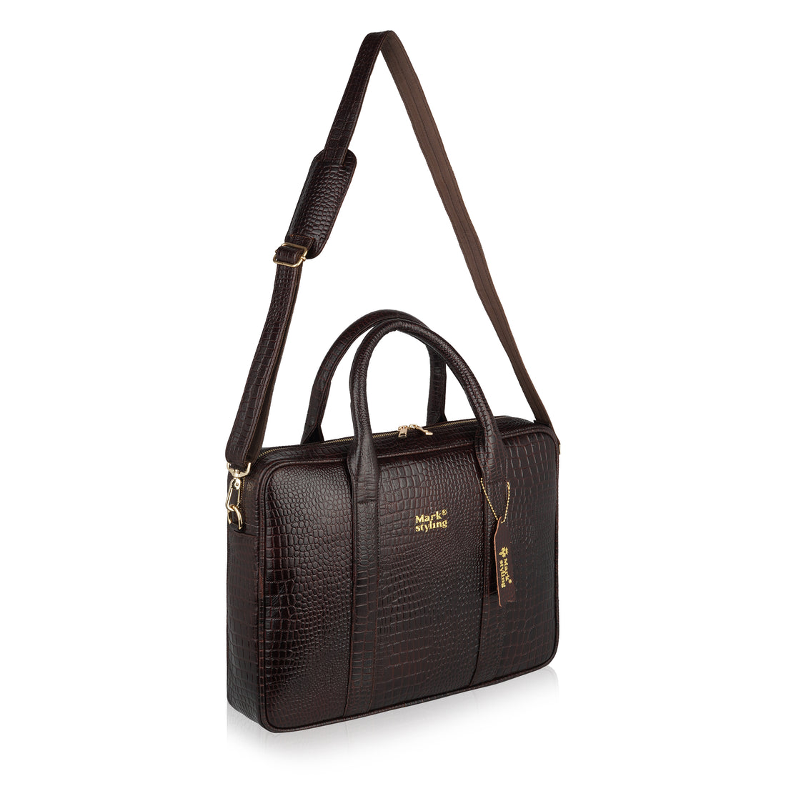 MarkStyling Premium Black Laptop Bag for Men & Women