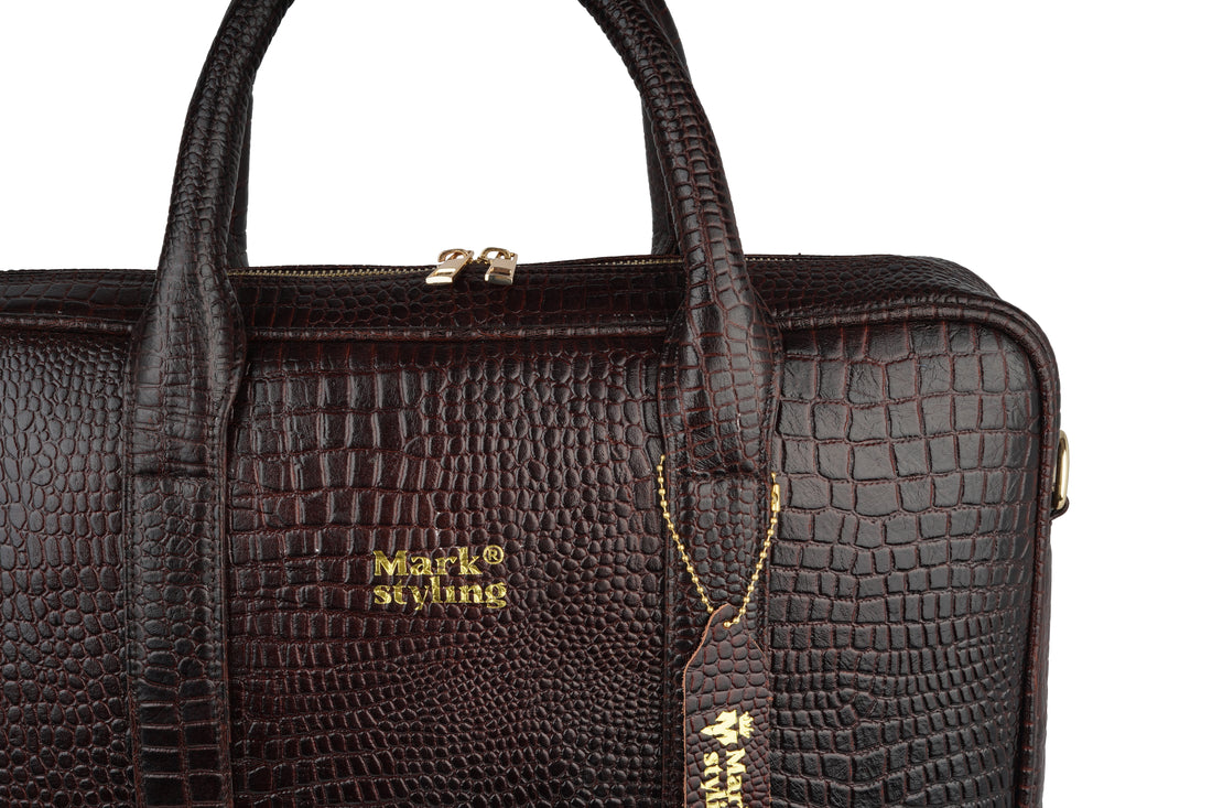MarkStyling Premium Black Laptop Bag for Men & Women