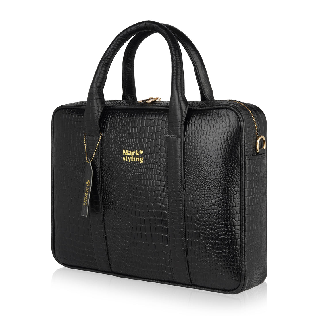 MarkStyling Premium Black Laptop Bag for Men & Women