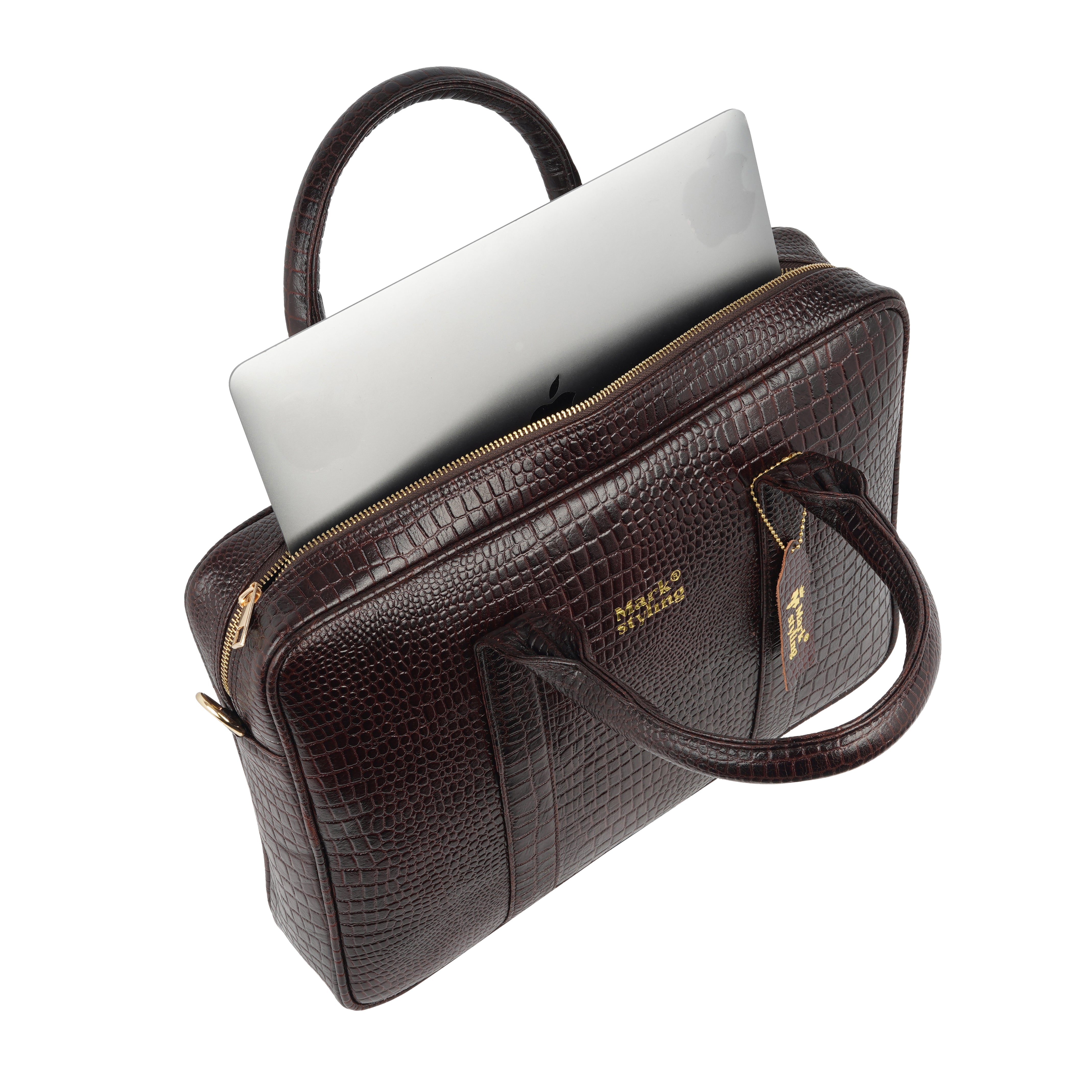 MarkStyling Premium Black Laptop Bag for Men & Women