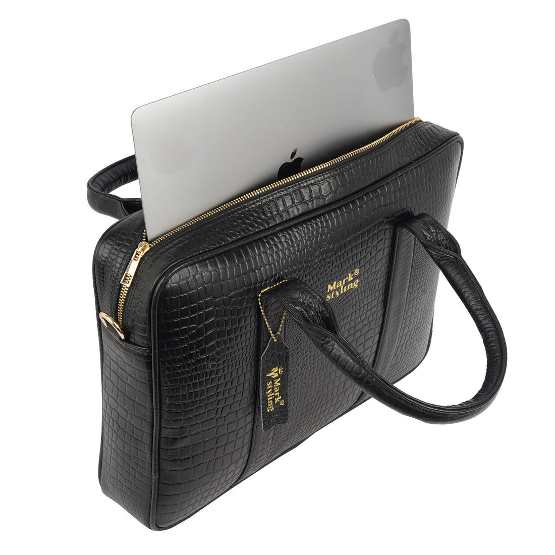 MarkStyling Premium Black Laptop Bag for Men & Women