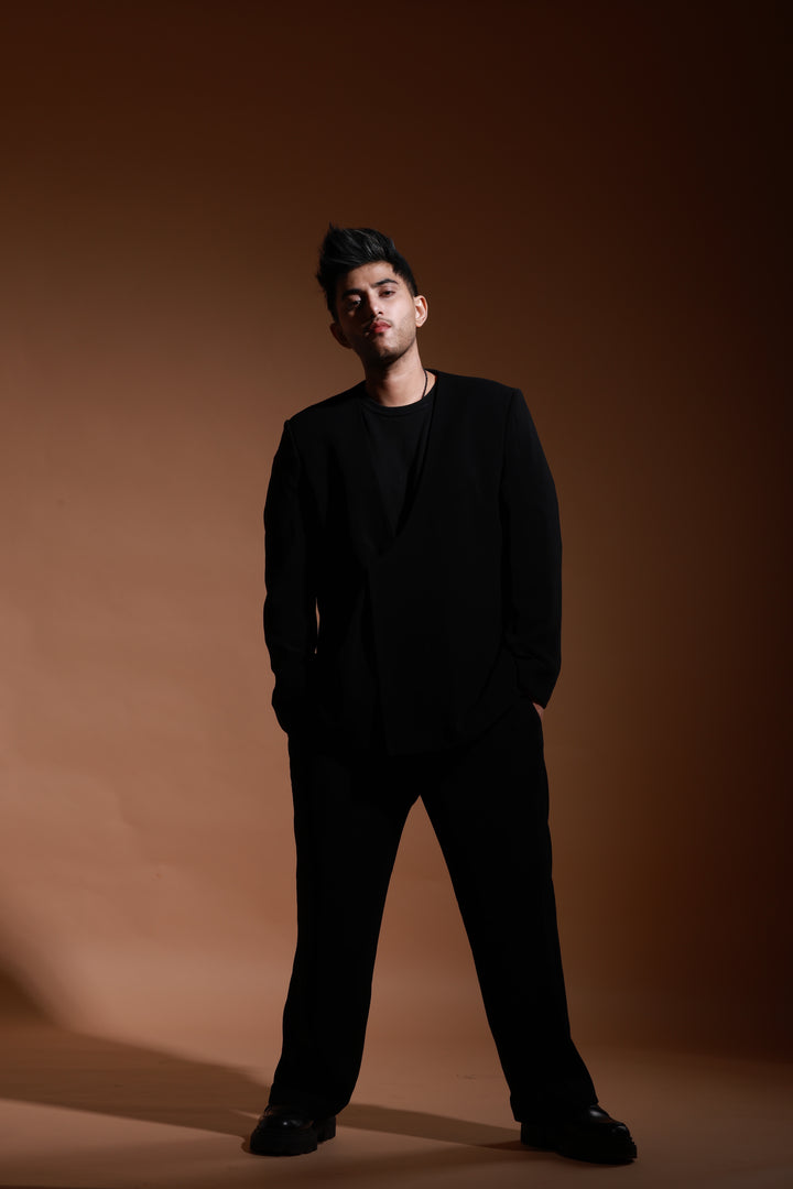 Midnight Luxe Premium Black Suit Set By The Mark Styling