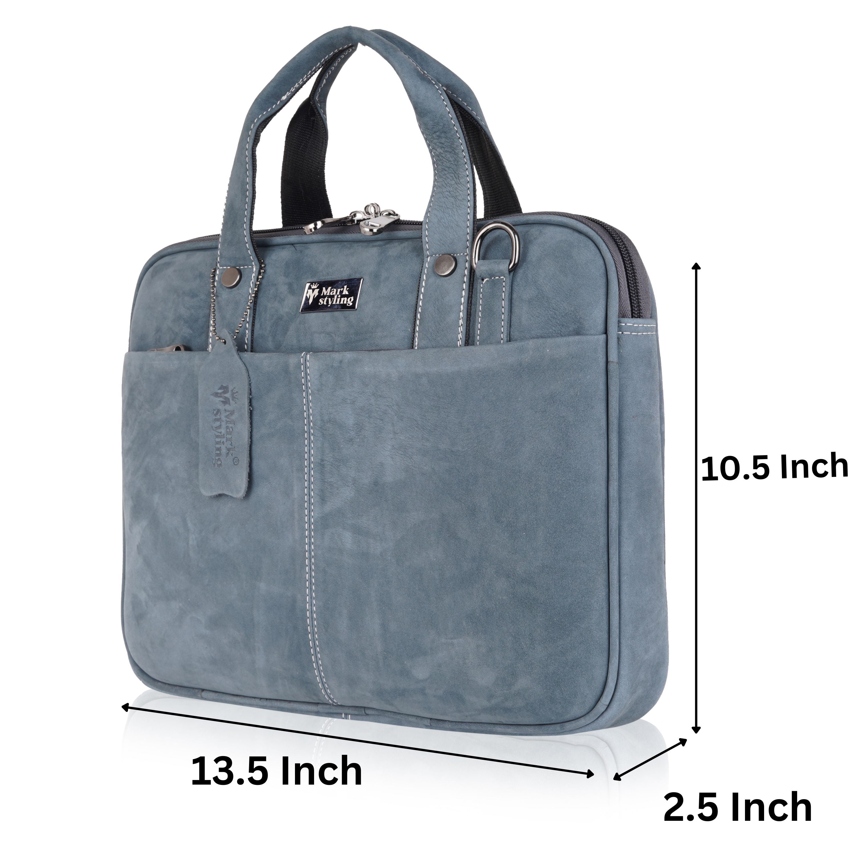 MarkStyling Premium Black Laptop Bag for Men & Women