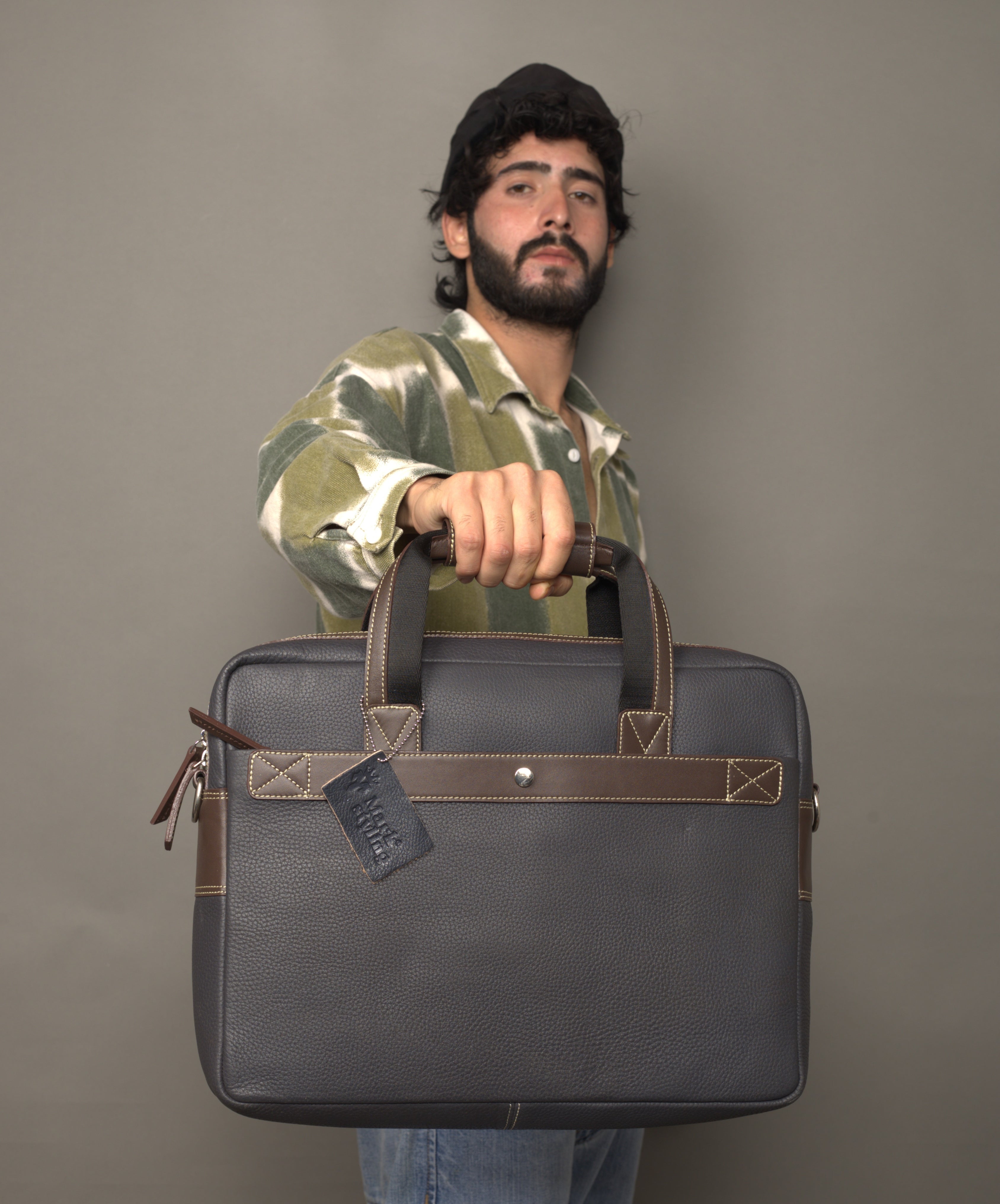 MarkStyling – Unisex – Obsidian Trail Leather Bag