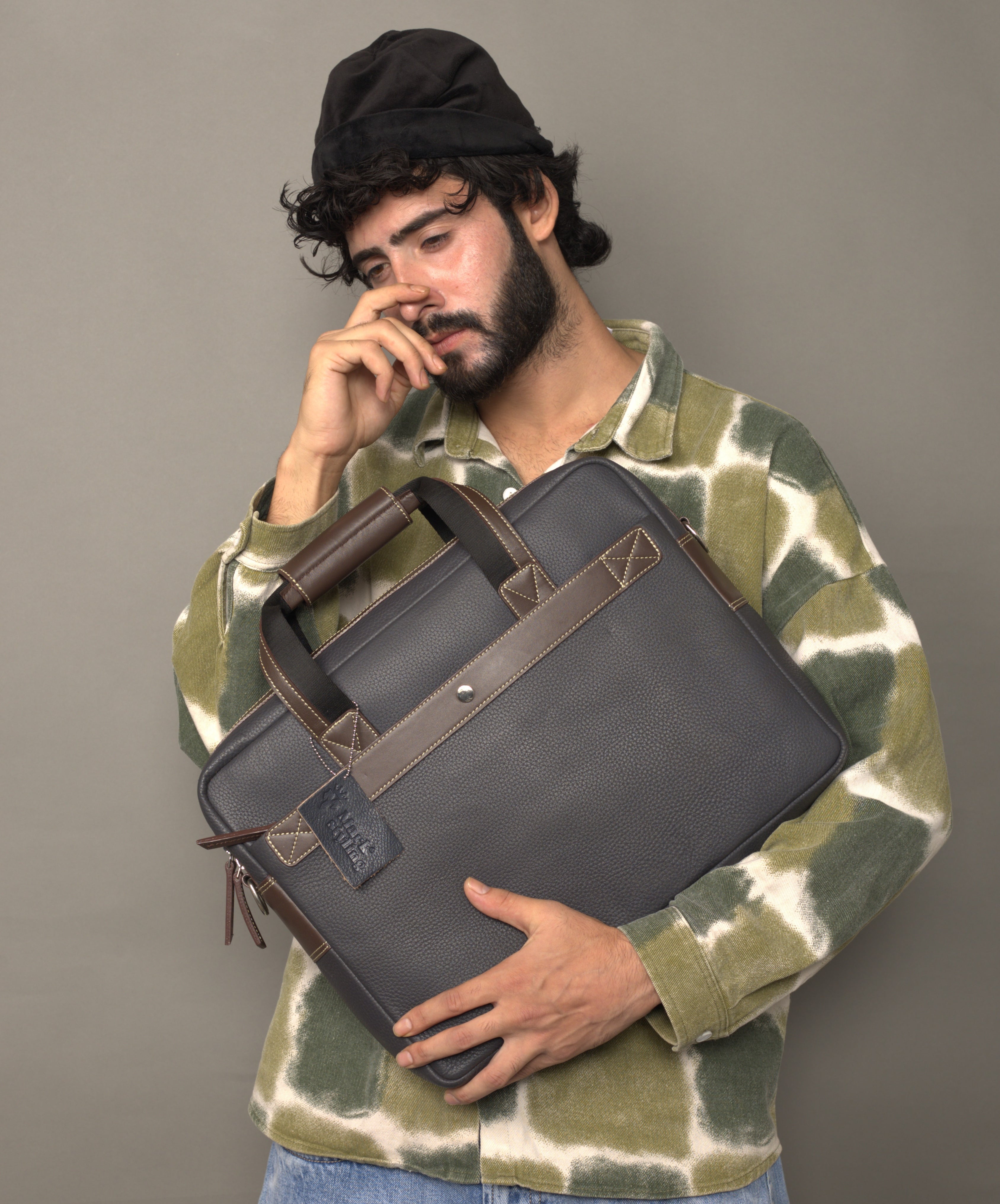 MarkStyling – Unisex – Obsidian Trail Leather Bag