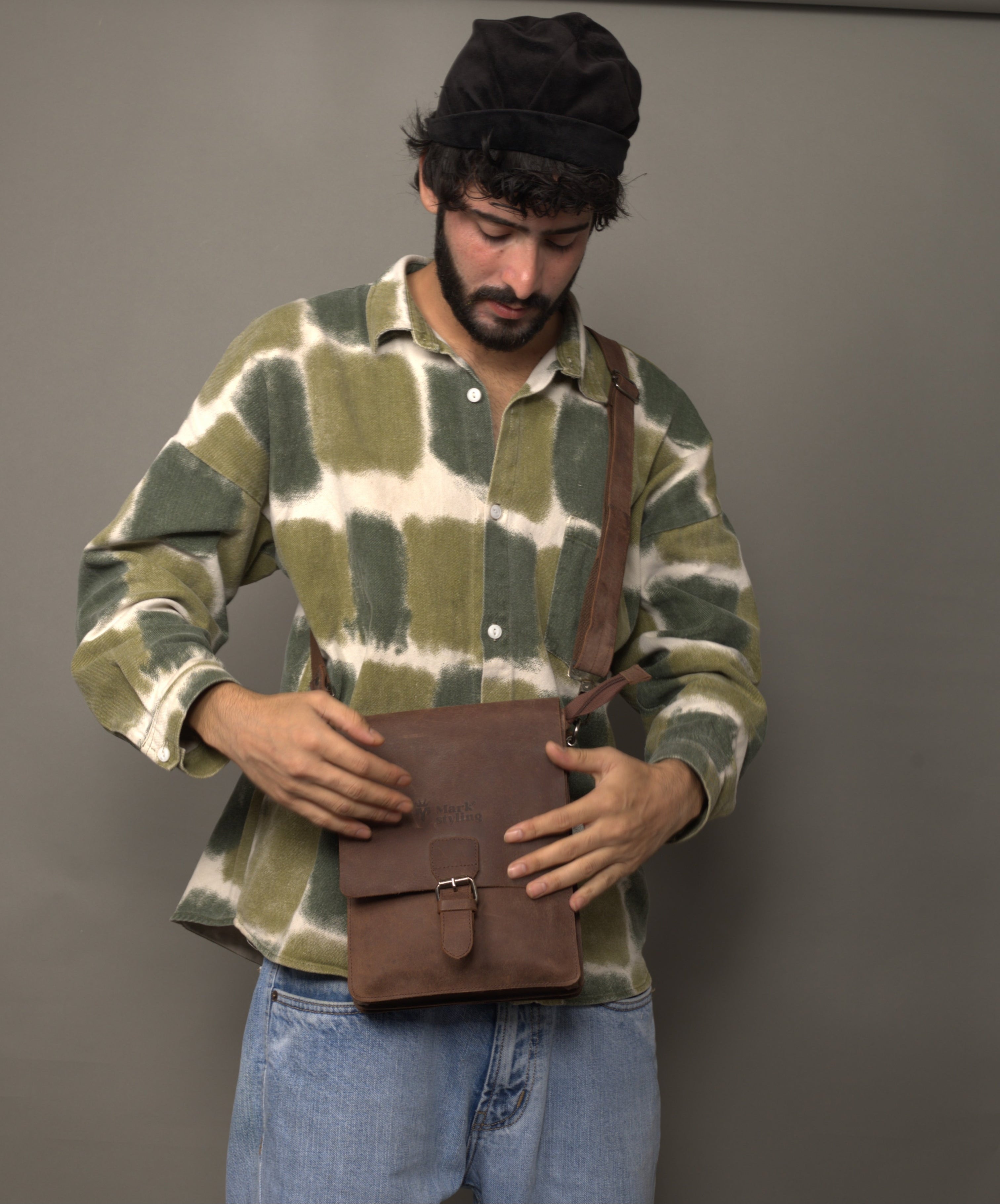 MarkStyling – Unisex – Harappa Leather Satchel Bag