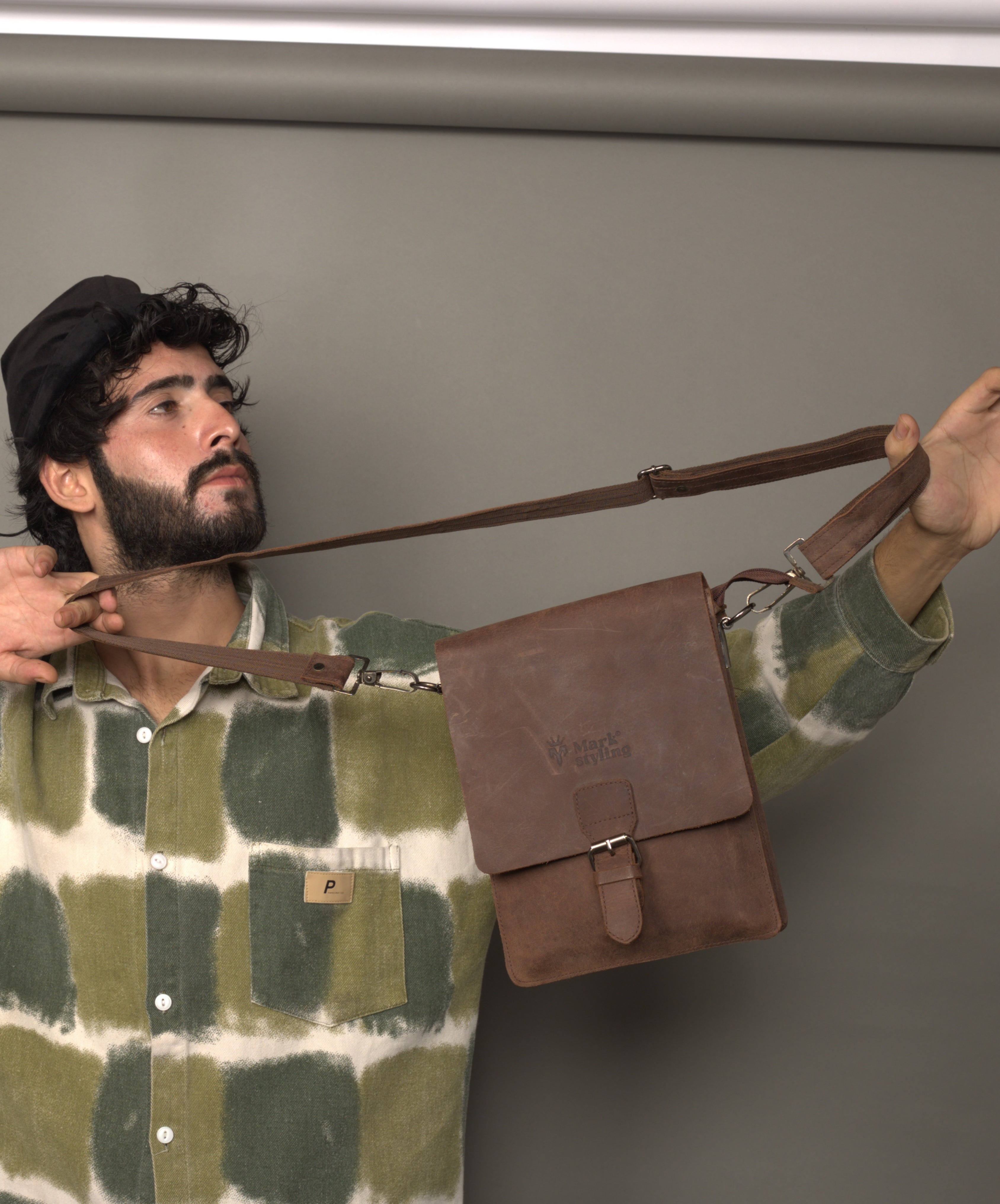 MarkStyling – Unisex – Harappa Leather Satchel Bag