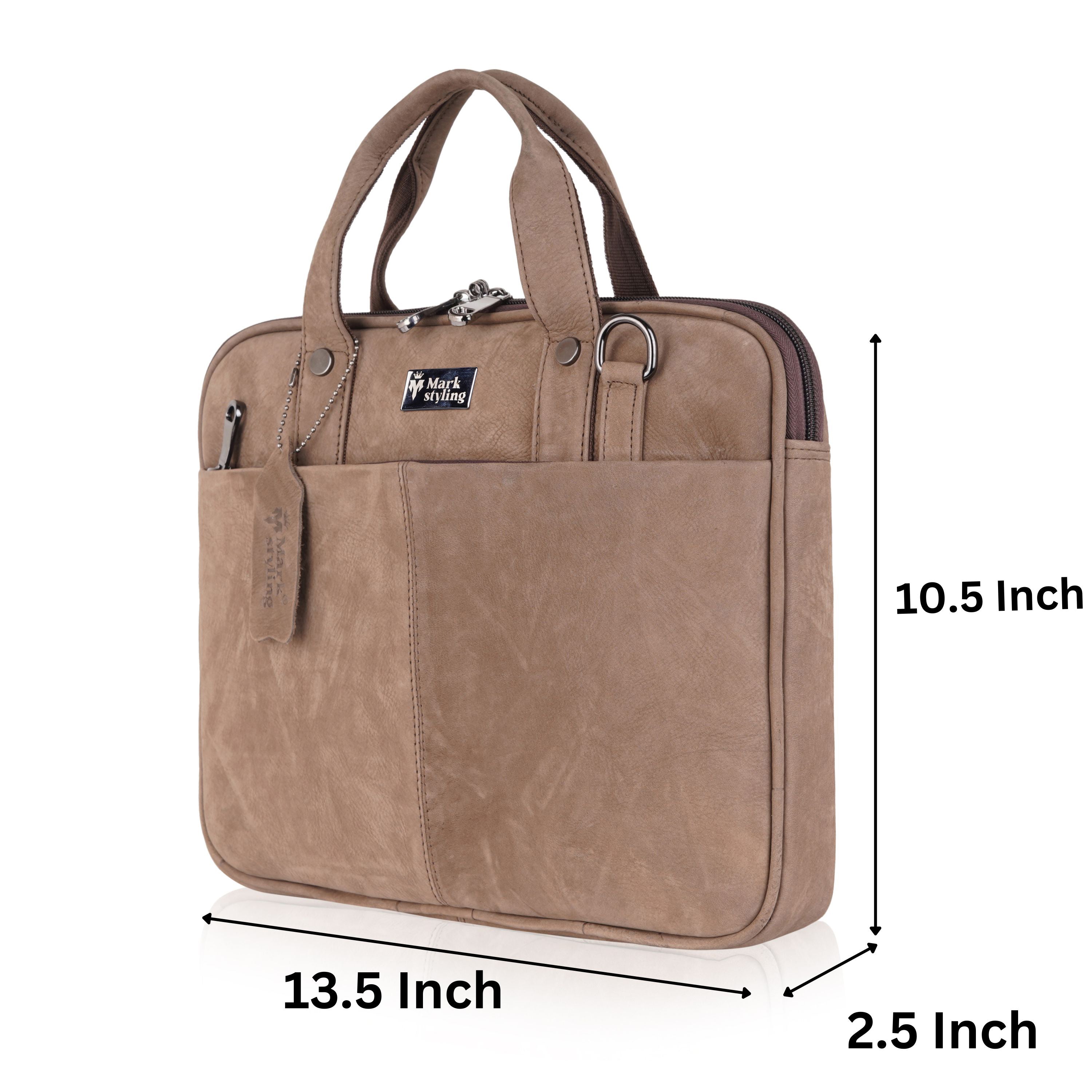 MarkStyling Premium Black Laptop Bag for Men & Women